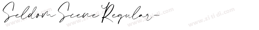 Seldom Scene Regular字体转换